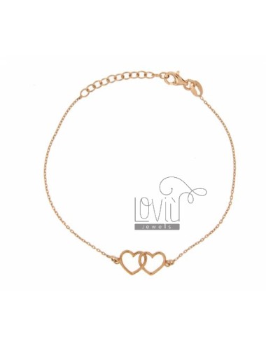 Cable bracelet with hearts...