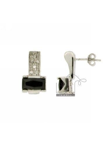 Earrings rectangle with...