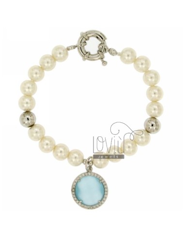 Bracelet pearl 8 mm with...