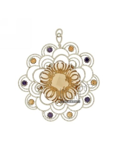 Flower necklace 60 mm with...