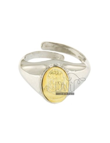 Man ring oval 15x10 mm with...