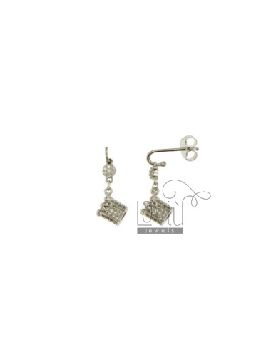 Earrings with crown silver...