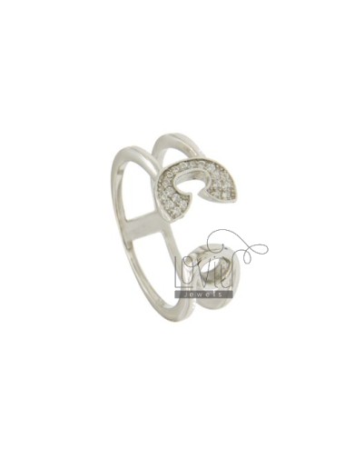 Safety pin band ring with...