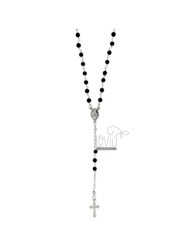Rosary necklace with onyx...