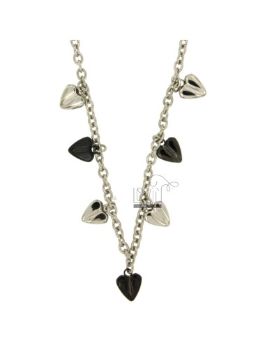 Rolo necklace in steel cm...