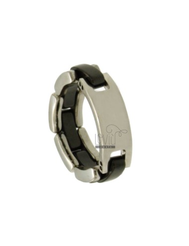 Stainless steel ribbed ring...