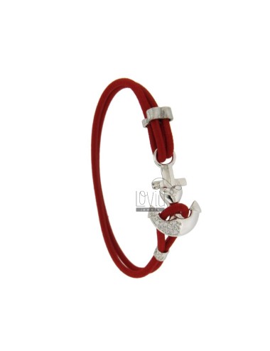 Elastic bracelet with red...