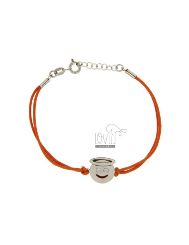 Bracelet with orange silk...