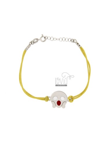 Bracelet with yellow silk...