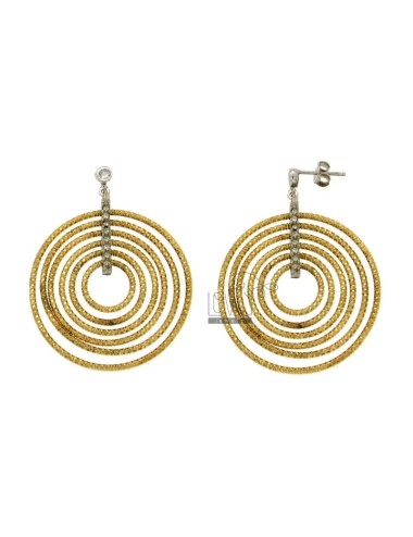 Earrings a concentric...