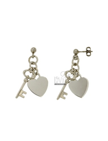 Earrings key and heart mm...