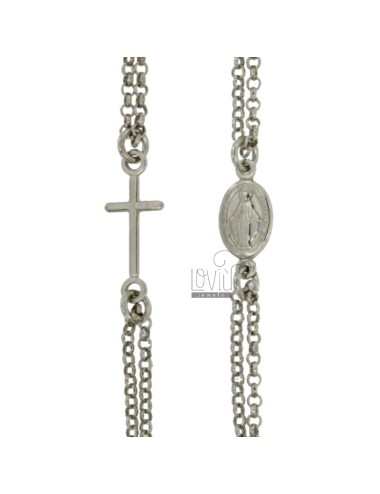Rolo chain rosary halskette...