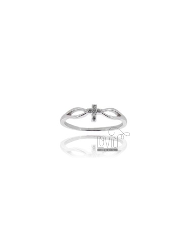 Ring with cross in silver...