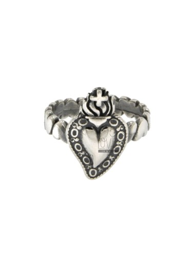 Ring with sacred heart in...