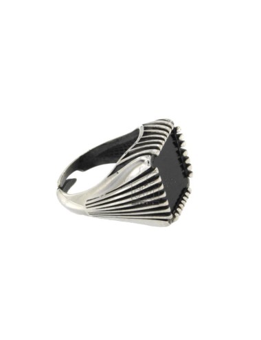 Square ring 17x17 mm silver...