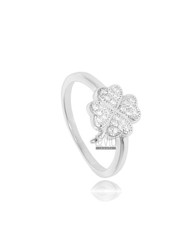 Four-leaf clover ring in...