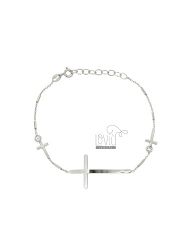 Cable bracelet with crosses...