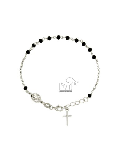Rolo rosary bracelet with...