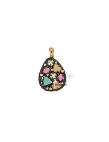 Pendant with stones and...