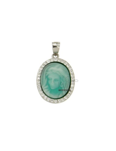 Pendant oval mit madonna in...