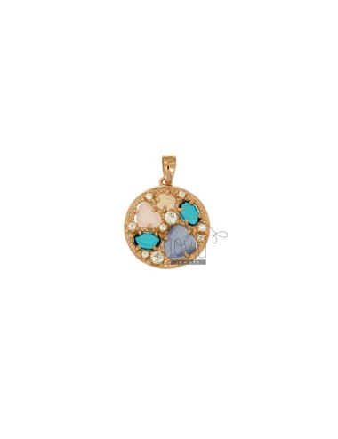 Charm with round stones and...