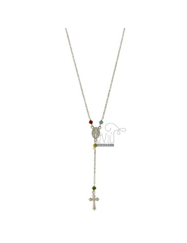 Rosary necklace with role...