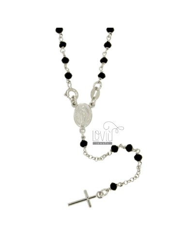 Rolo rosary necklace with...