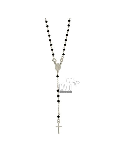 Rolo rosary necklace with...
