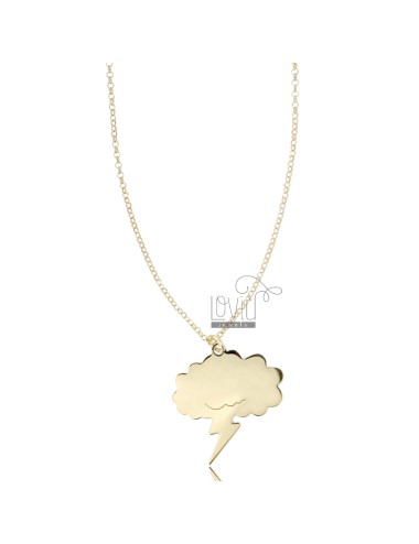 Rolo necklace with cloud...