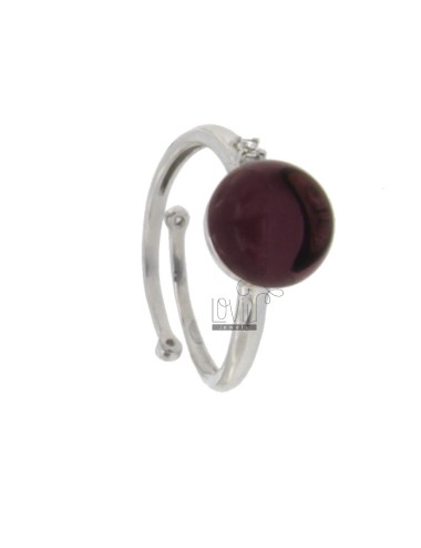 Round ring with cabochon of...