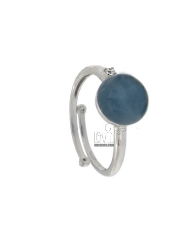 Round ring with cabochon of...