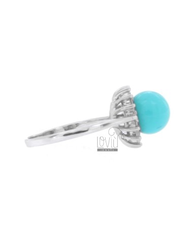 Ring with ball in turquoise...