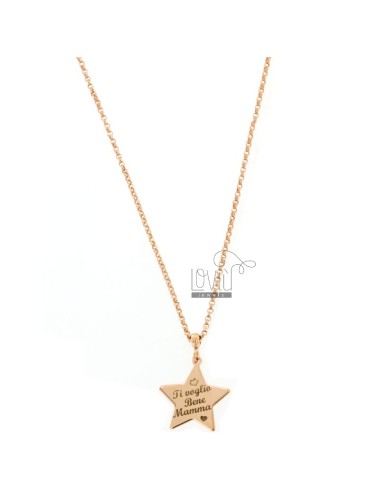 Rolo necklace with star...