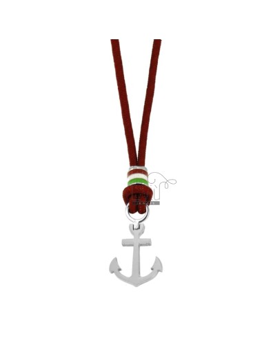 Red rope necklace with...