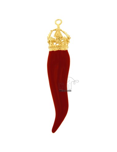 Horn pendant 86x18 mm with...