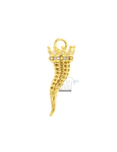 Horn pendant with crown a...