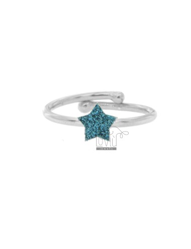 Ring with central star in...