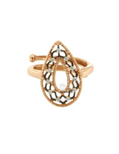 Ring with drop effect lace...