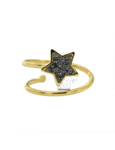 Snake ring with star in...