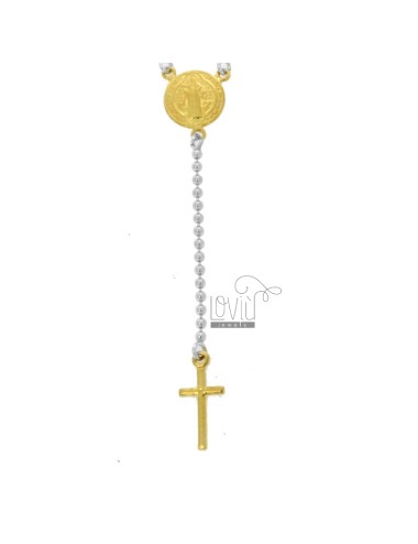 Rosary necklace with sant...