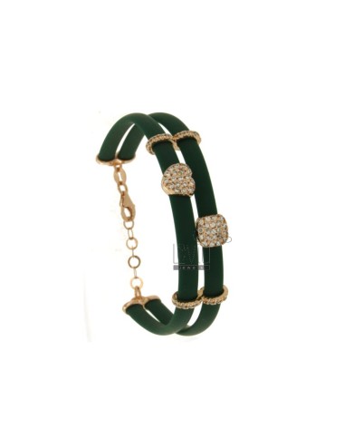 Bracelet in caucciu green...