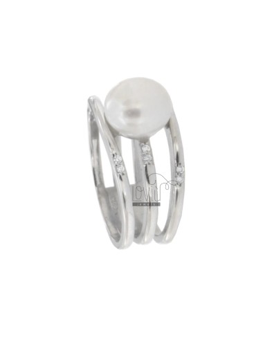 Ring with pearl and...