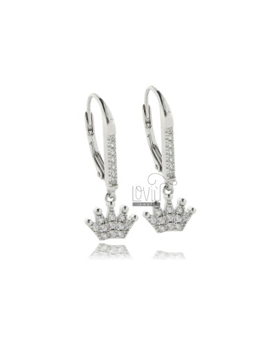 Earrings pendant with crown...