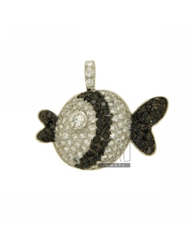 Fish pendant 27x34 mm in ag...