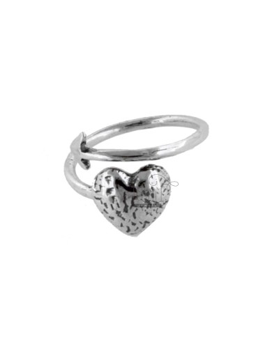 Arrow ring with heart in...