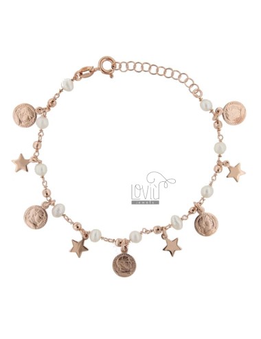 Rolo bracelet with coins,...