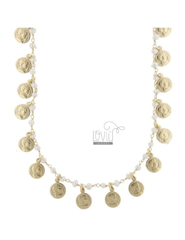 Rolo necklace with coins...