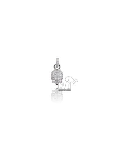 Pendant bell 14x8 mm silver...