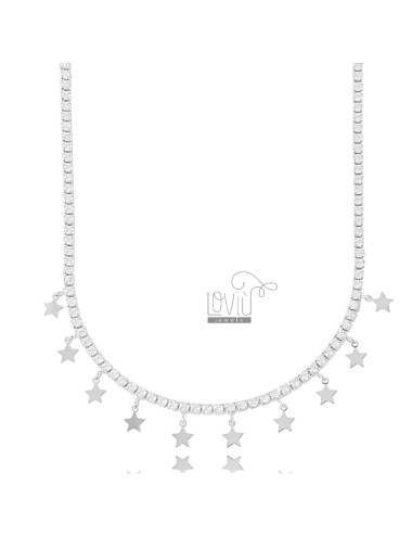 Tennis necklace with stars...