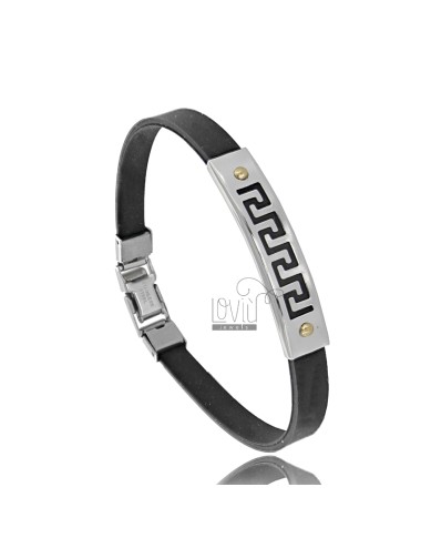 Rubber bracelet with plate...